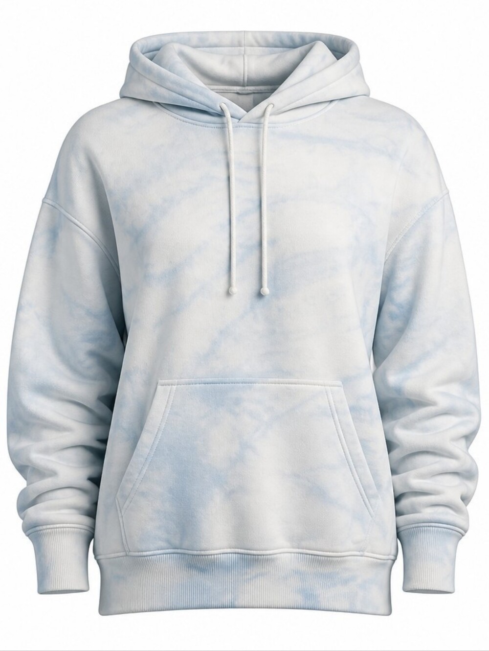 NWT Nia Light Blue Tie-Dye Hoodie Sweatshirt Size Large